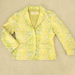 Italian Made Yellow Blazer Lili Petrus Bright Paisley